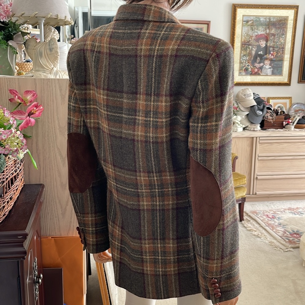 Lauren Ralph Lauren Heritage Plaid Wool Blazer Tailored Equestrian Jacket - Picture 4 of 14